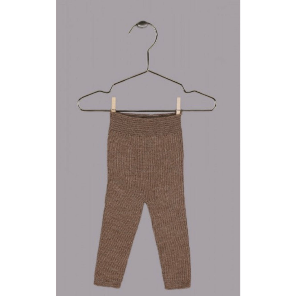 Knitted trousers with hem - Camel - The Little Darlings