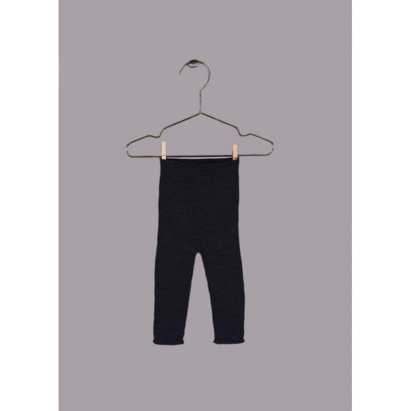 Fine knit ribbed trousers - Navy Blue - The Little Darlings