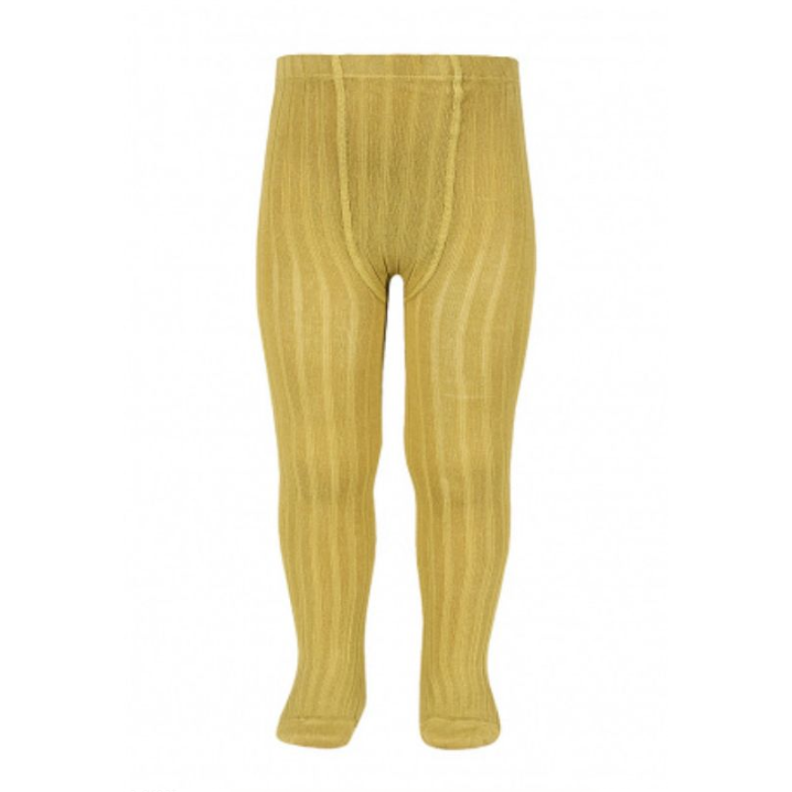 Mustard Ribbed Tights - The Little Darlings
