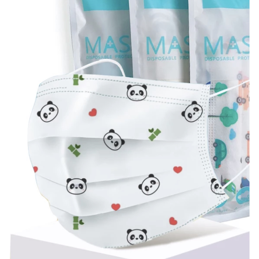 Childrens Protective Face Mask 10 Pack- Panda Unisex - The Little Darlings