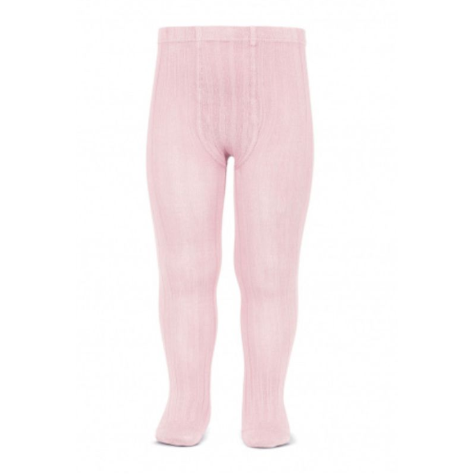Baby Pink Ribbed Tights - The Little Darlings