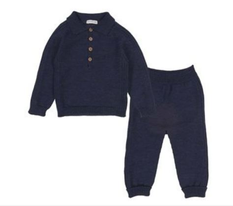 Wedoble Navy Knitted 2 Piece Set - The Little Darlings