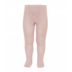 Old Rose Ribbed Tights - The Little Darlings