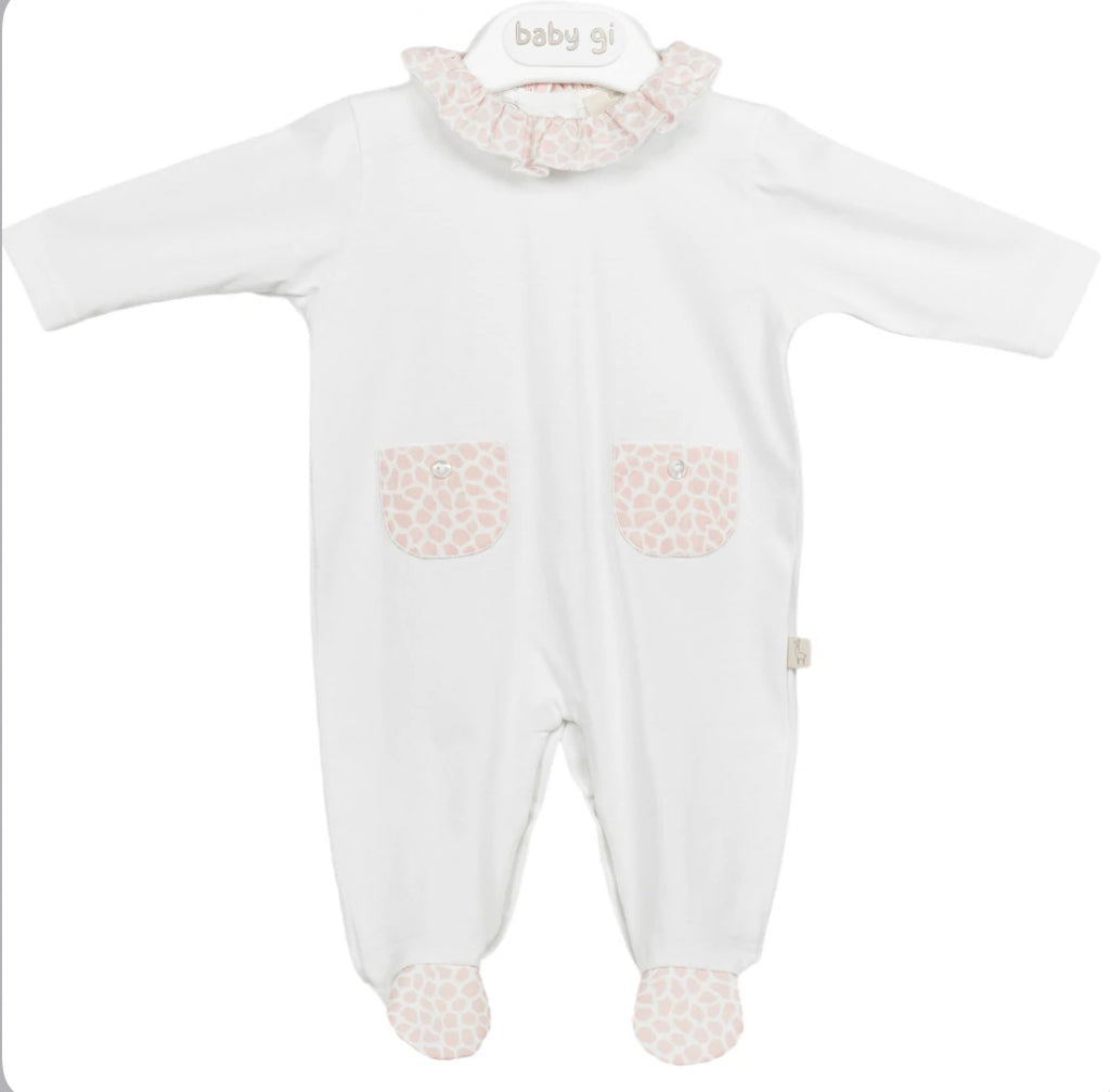 BabyGi Beach Collection Pink Sleepsuit - The Little Darlings