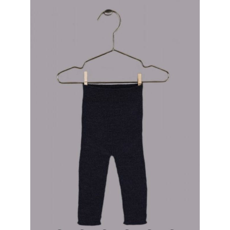 Knitted trousers with hem - Navy Blue - The Little Darlings