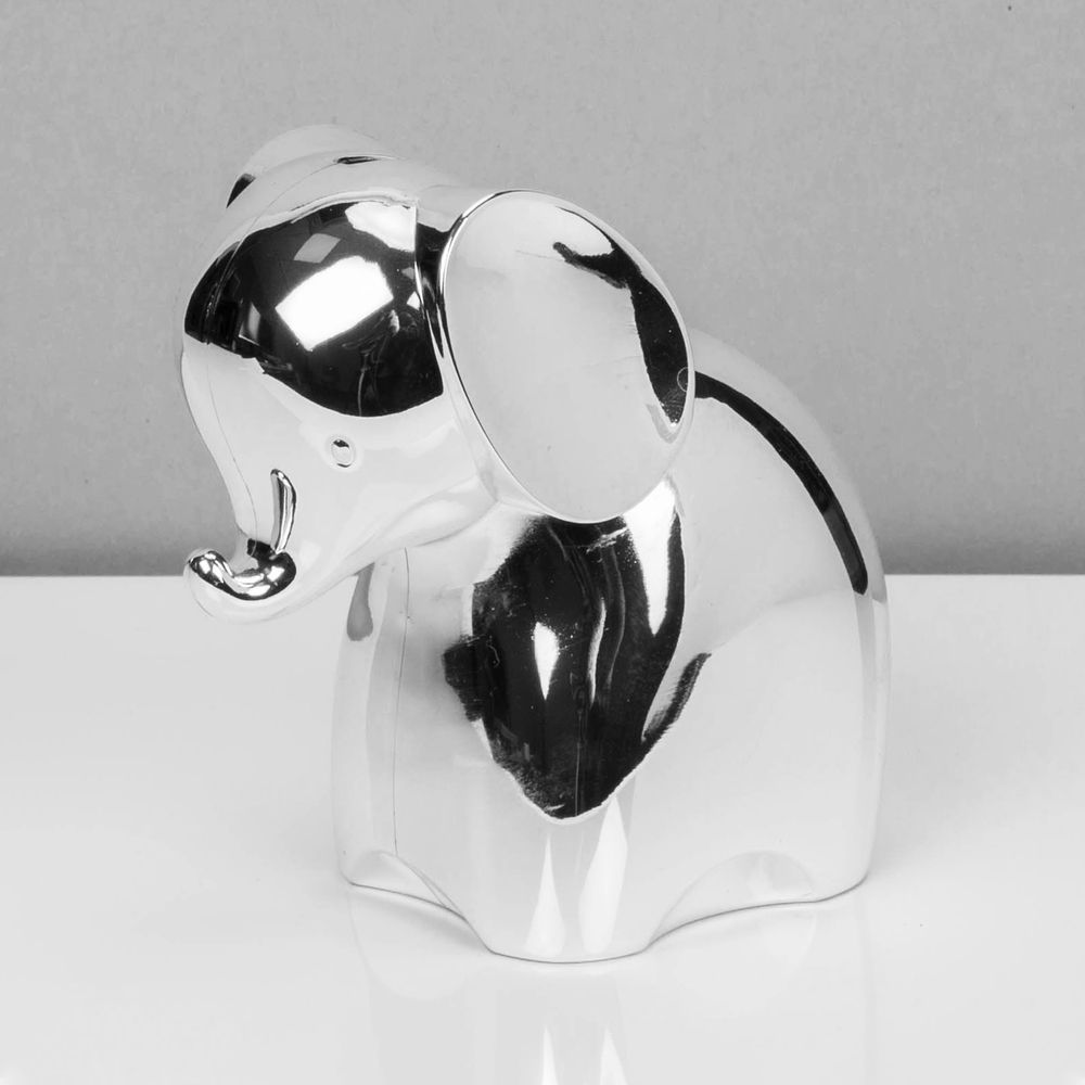 Bambino Silver Plated Elephant Money Box - The Little Darlings