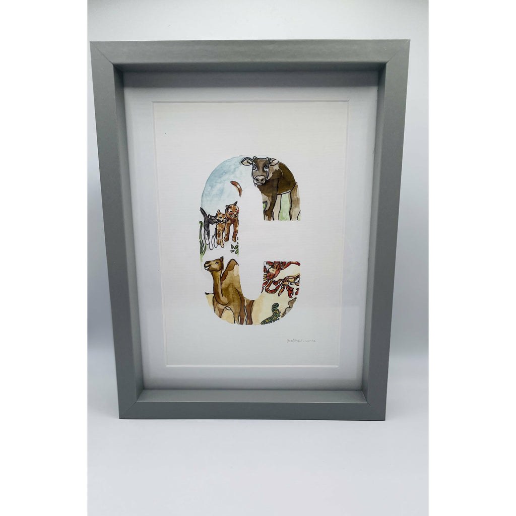 Framed Animal Alphabet Print - The Little Darlings