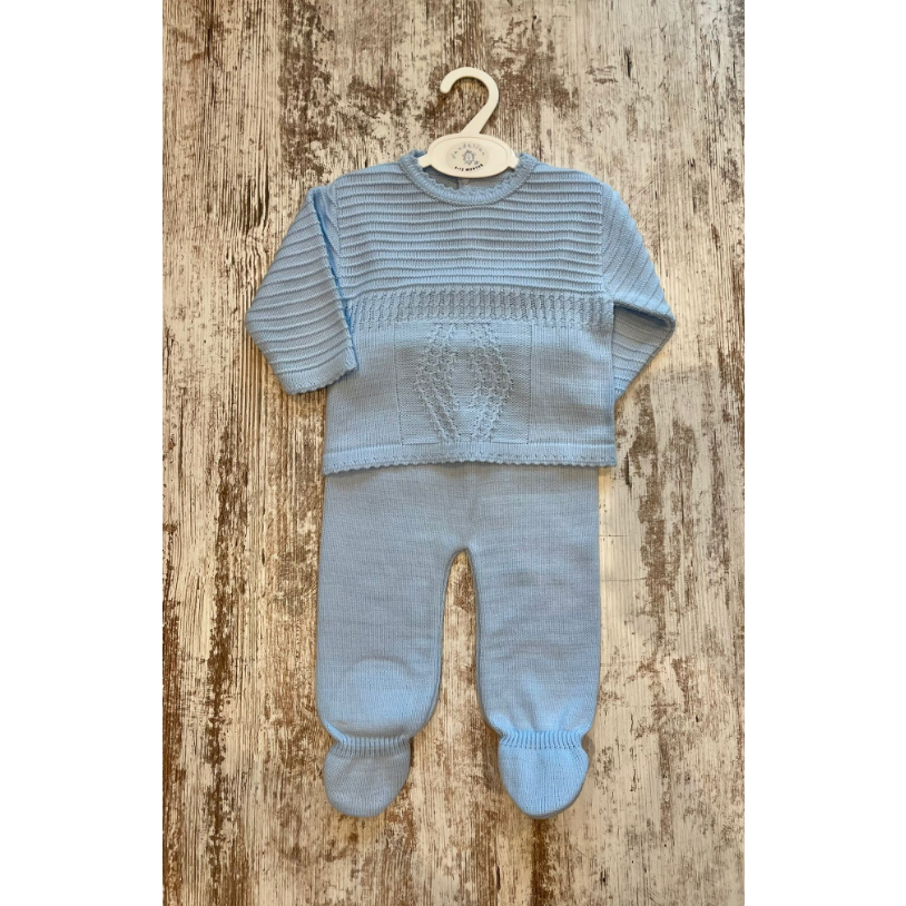 Dandelion Blue Knitted top & leggings set - The Little Darlings