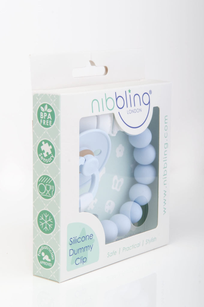 nibbling Pluto Dummy Clip – Blue - The Little Darlings