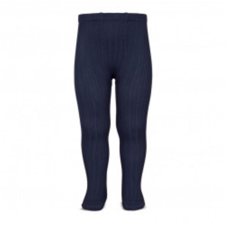Navy Rib Tights - The Little Darlings