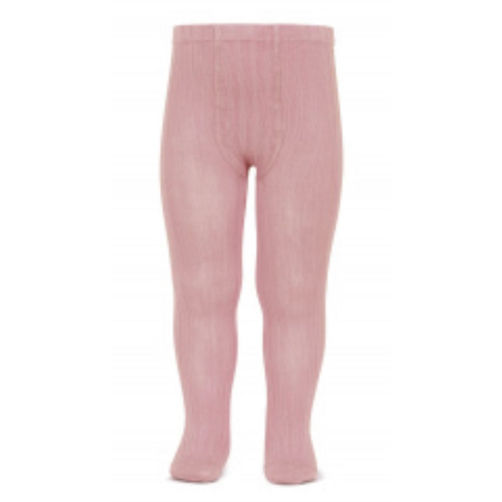 Light Pink Ribbed Tights - The Little Darlings