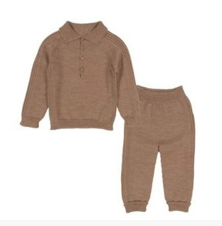 Wedoble Camel Knitted 2 Piece Set - The Little Darlings