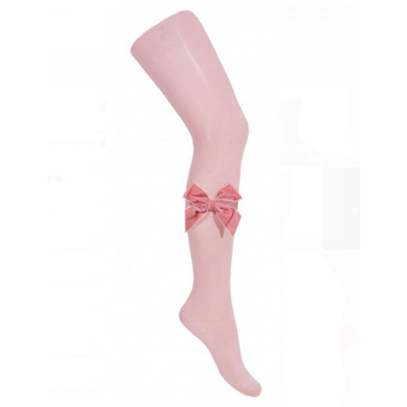 Pink Velvet Bow Tights - The Little Darlings