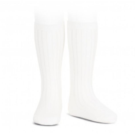 White Rib Knee High Socks - The Little Darlings